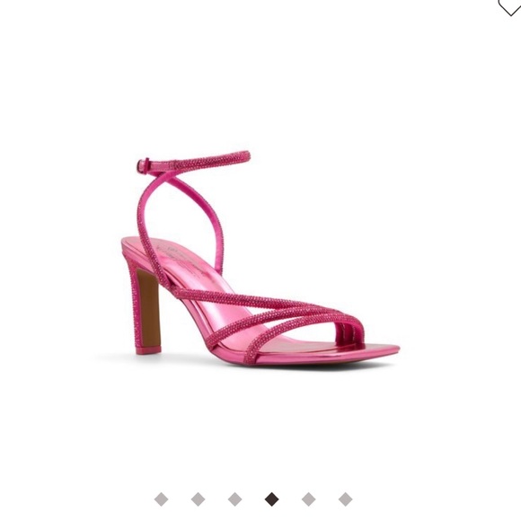 PINK RHINESTONES STRAPPY HEELS - Picture 3 of 9